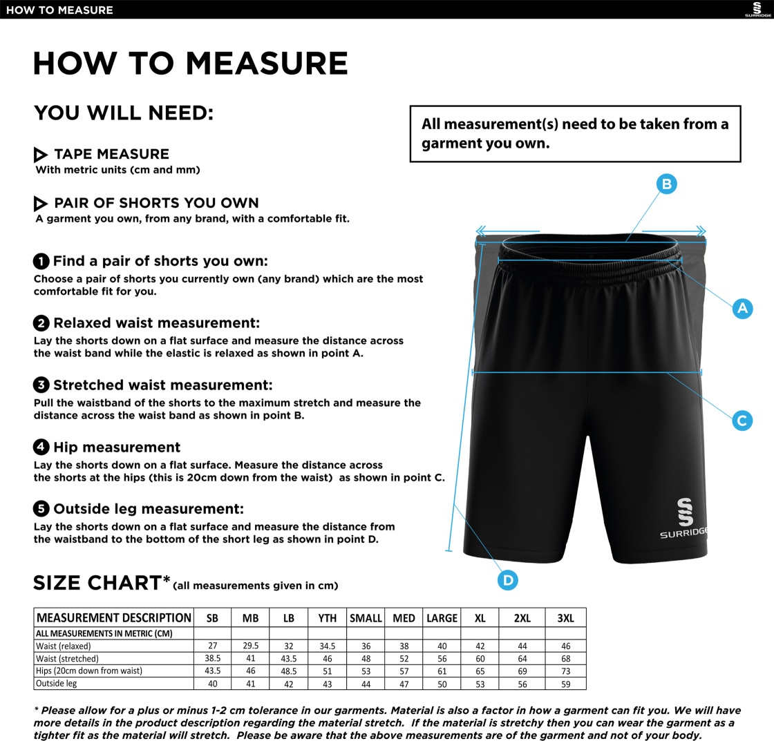 Coach Core - Blade Shorts - Unisex Fit - Size Guide